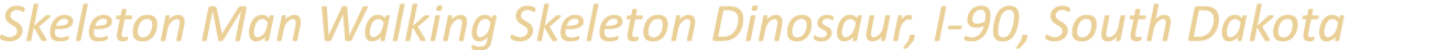 Skeleton Man Walking Skeleton Dinosaur, I 90, South Dakota