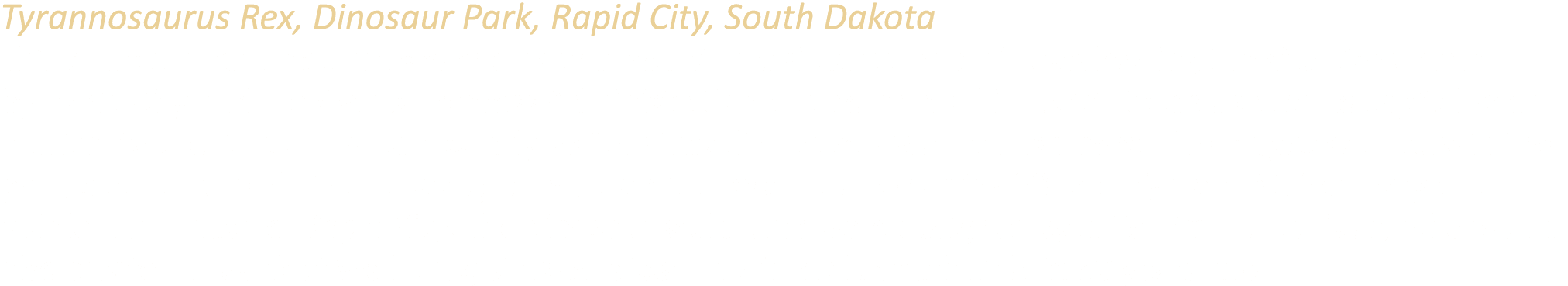 Tyrannosaurus Rex, Dinosaur Park, Rapid City, South Dakota This dinosaur park features seven dinosaur sculptures situ...