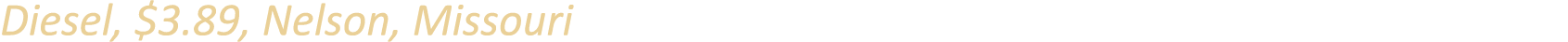 Diesel, $3.89, Nelson, Missouri