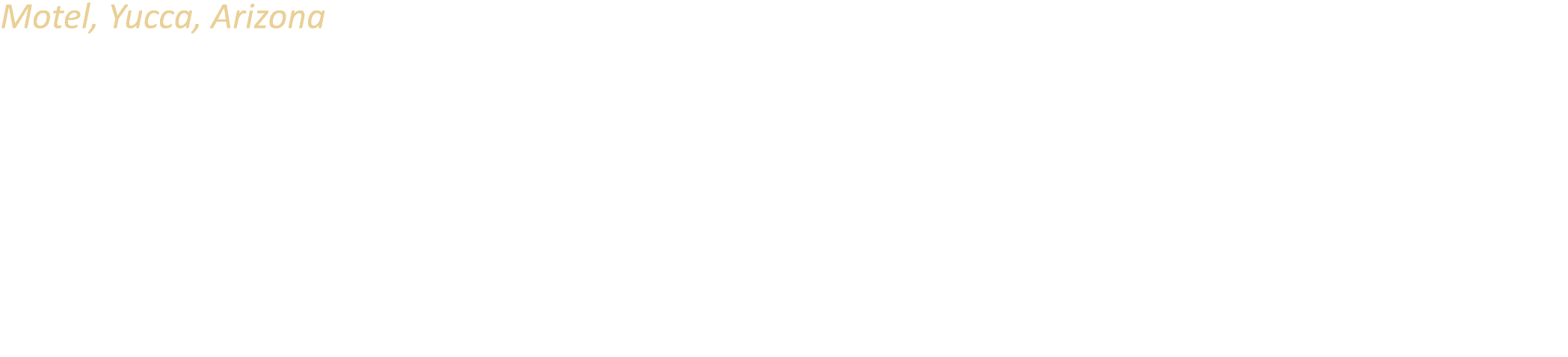 Motel, Yucca, Arizona In 1952, Route 66 was realigned to bypass the town of Oatman, located in the mountains of north...