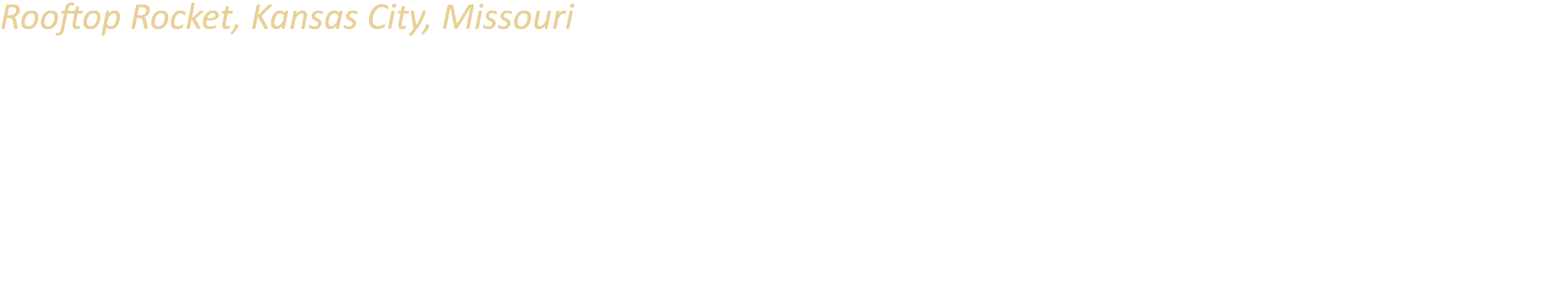 Rooftop Rocket, Kansas City, Missouri This building is the former Trans World Airlines Corporate Headquarters Buildin...